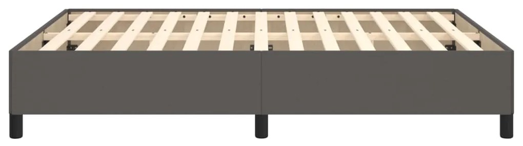 Estrutura de cama 140x200 cm couro artificial cinzento