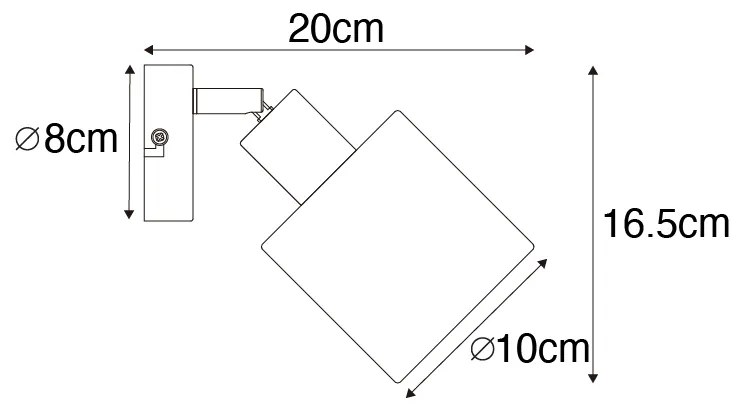 Aplique moderno aço abajur branco ajustável - HETTA Moderno