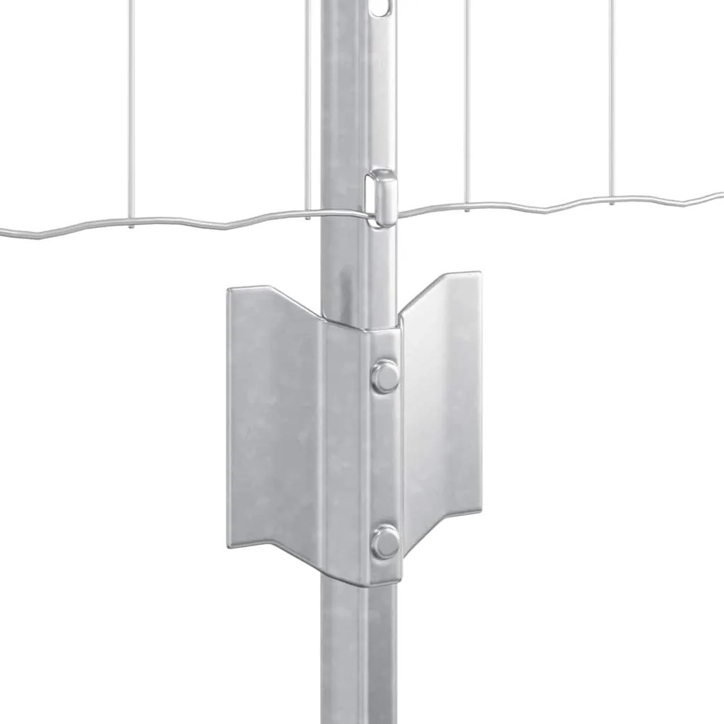 Conjunto de Cerca de Jardim Conjunto de 2 Aço Galvanizado Grande