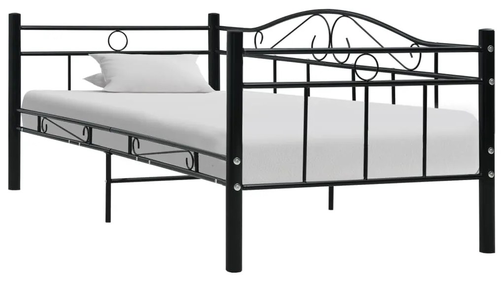 vidaXL Estrutura sofá-cama 90x200 cm metal preto