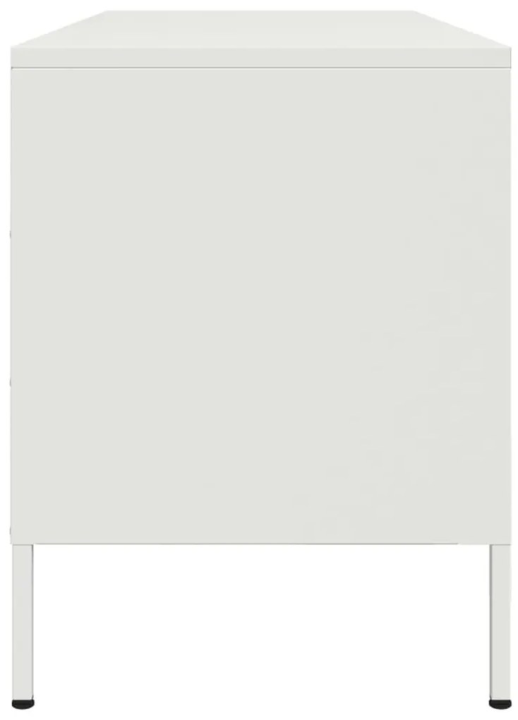 Móvel de TV 100,5x39x50,5 cm aço branco