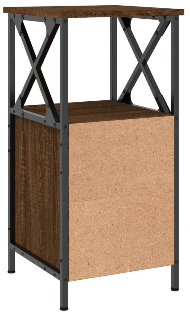Mesa cabeceira 34x35,5x70cm derivados madeira carvalho castanho