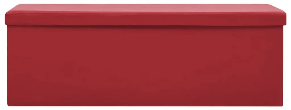 Banco de arrumação dobrável PVC vermelho tinto