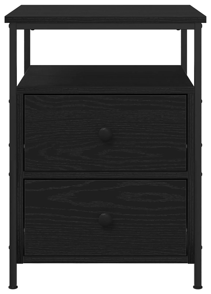 Cômoda de Cabeceira vidaXL Carvalho Preto 44x45x60 cm Madeira de engen