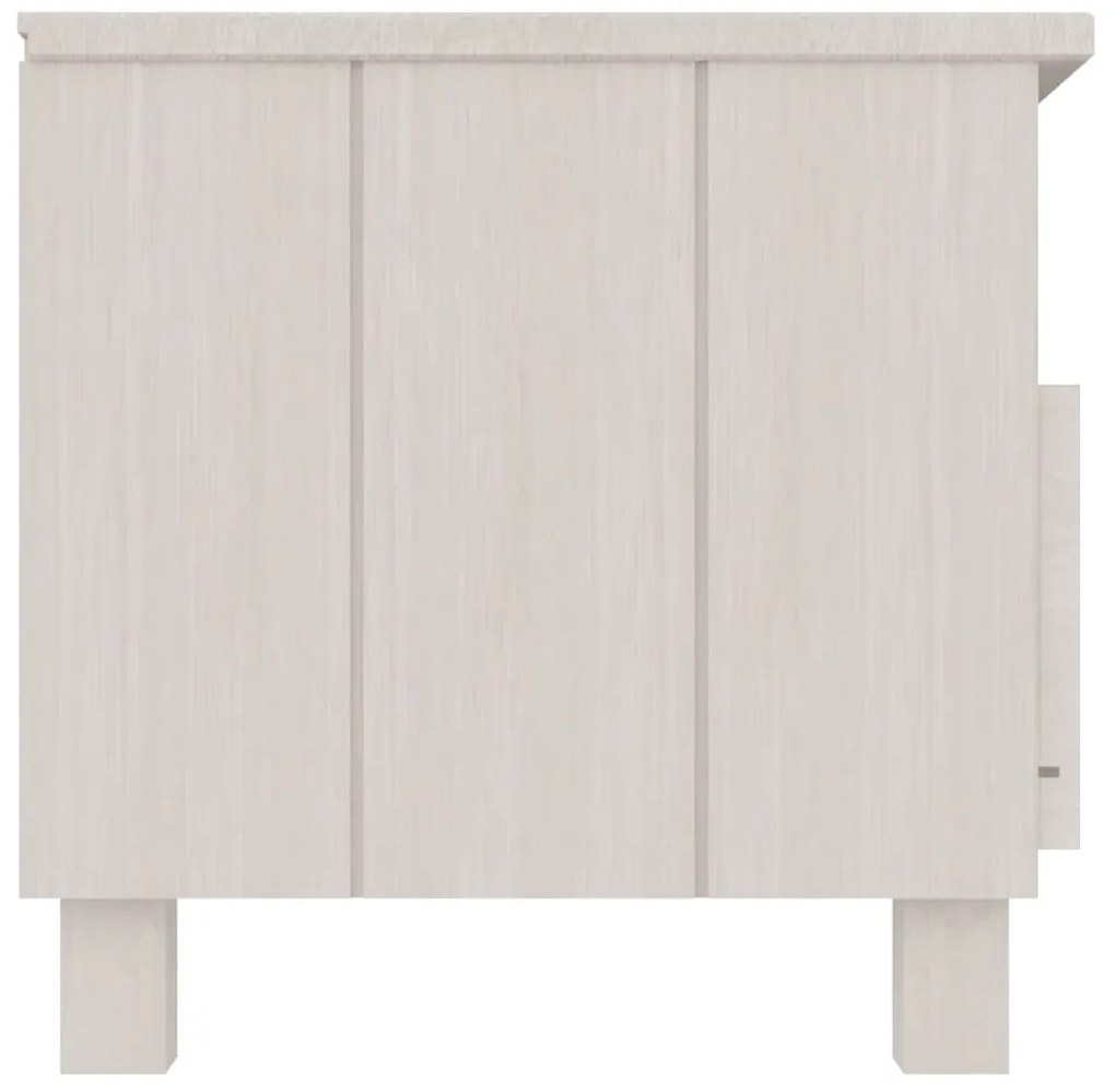 Móvel de TV HAMAR 106x40x40 cm pinho maciço branco