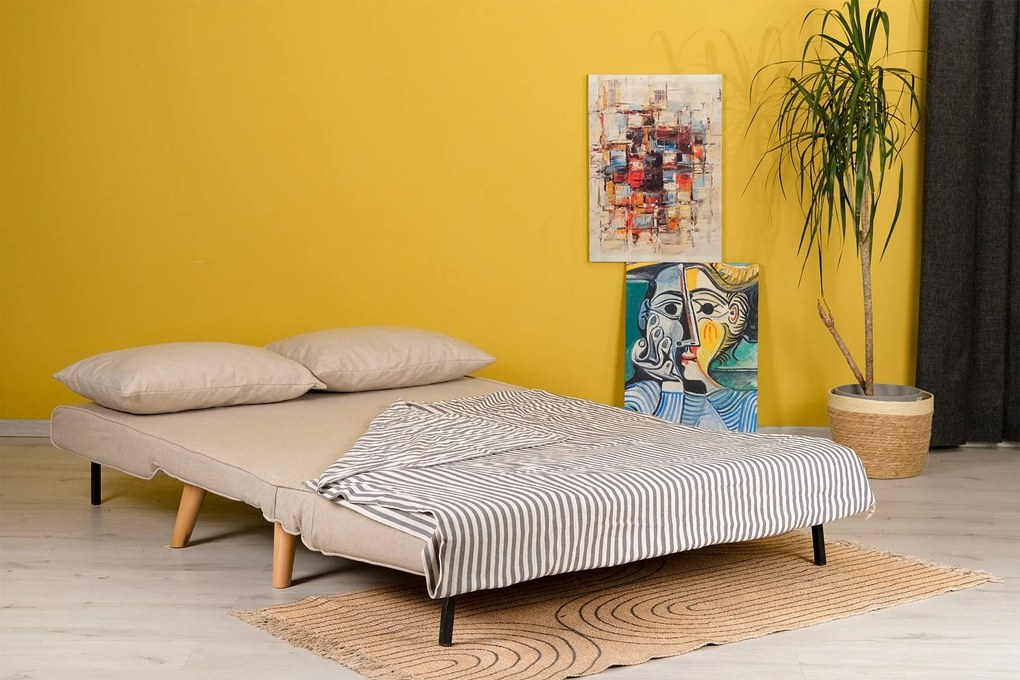 Sofá-Cama 2 Lugares Folde – Creme – 120 x 79 x 80 cm