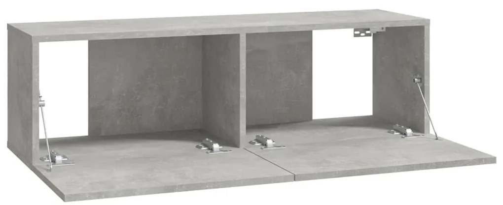 Conjunto móveis de TV 6 pcs madeira processada cinzento cimento