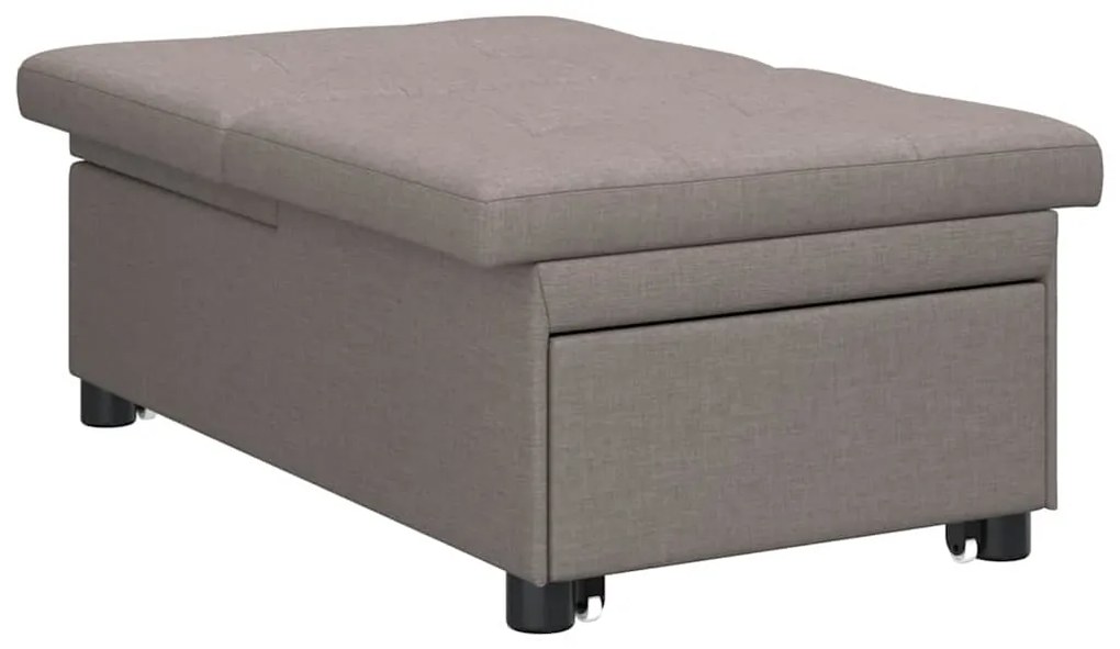 Sofá Cama 3 em 1 com Design Retrátil em Tecido Taupe