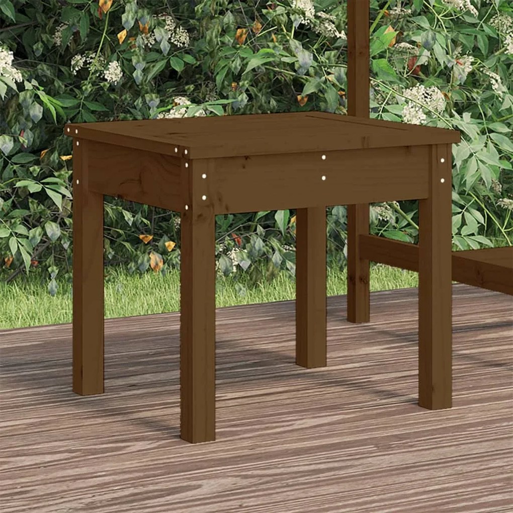 vidaXL Banco de jardim 50x44x45cm madeira de pinho maciça castanho-mel
