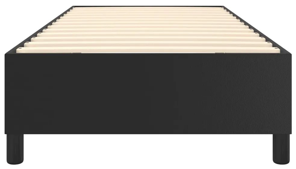 Estrutura de cama 80x200 cm couro artificial preto