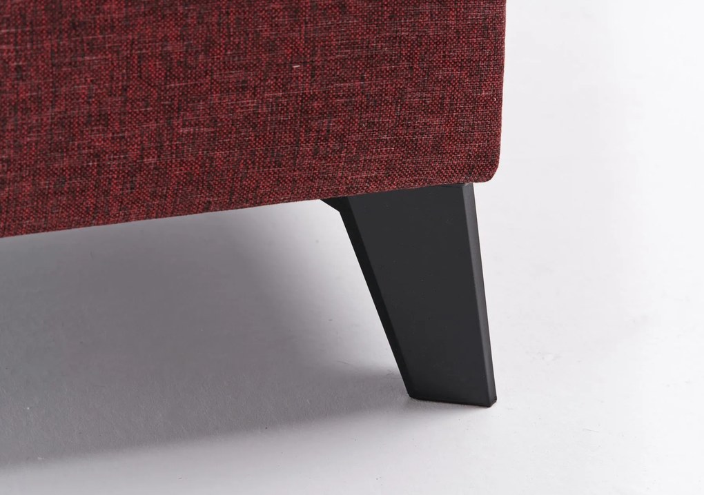 Sofá-Cama de Canto Efsun – Vermelho Claret – 300 x 78 x 202 cm