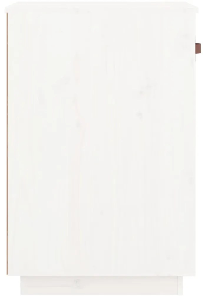 Armário de secretária 40x50x75 cm pinho maciço branco