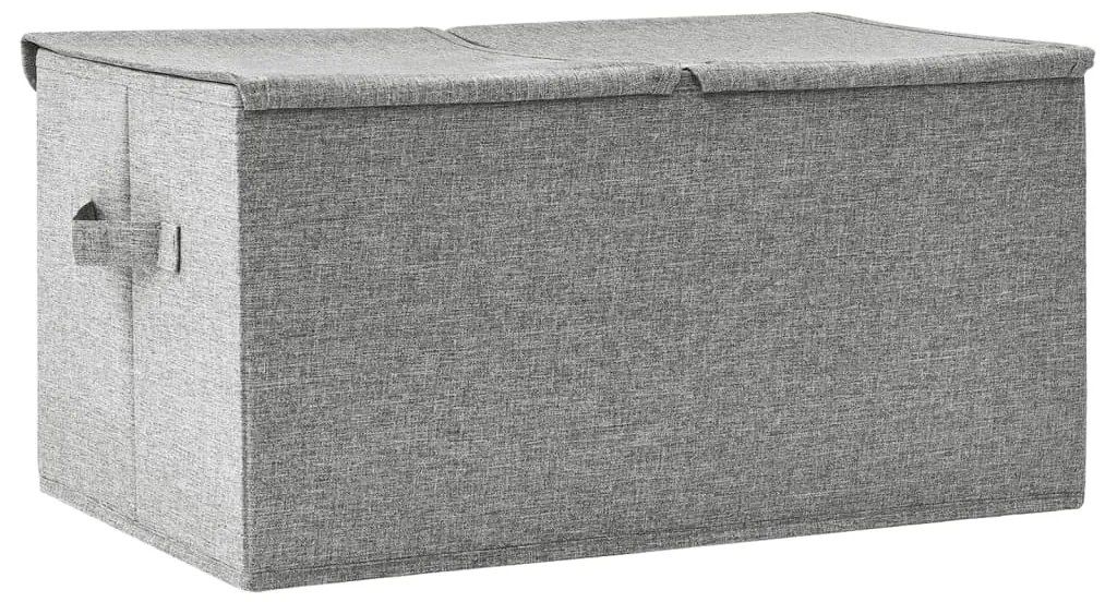 Caixa de arrumação 50x30x25 cm tecido cinzento