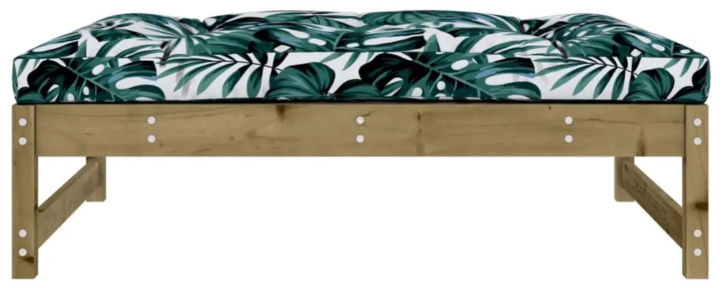 Apoio de pés para jardim 120x80 cm pinho impregnado