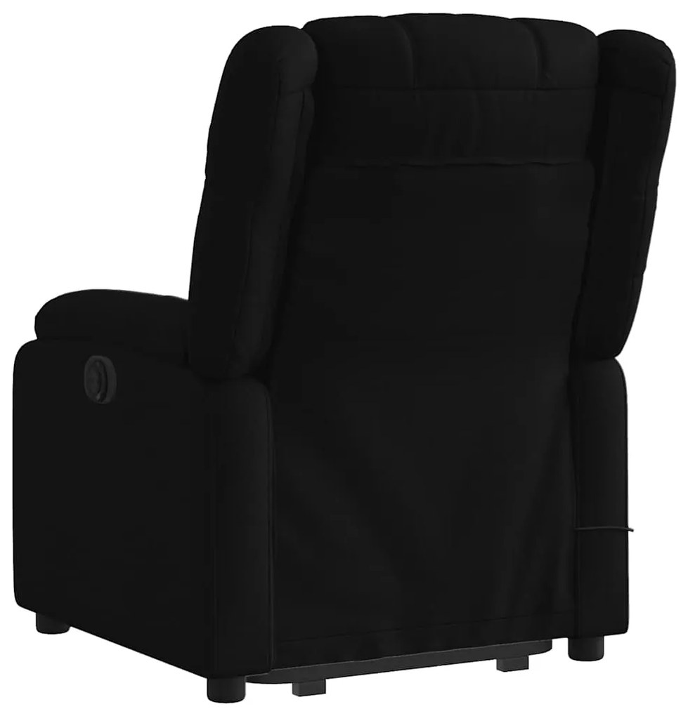 Poltrona de massagens reclinável elevatória tecido preto