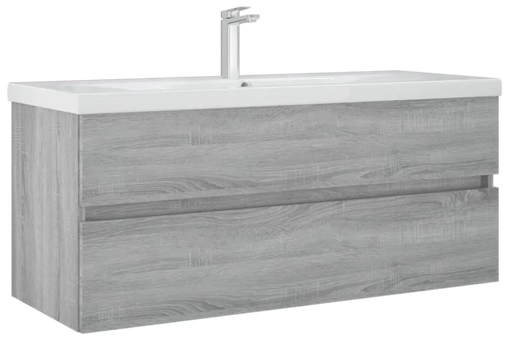 Móvel p/ lavatório 100x38,5x45cm derivados madeira cinza sonoma