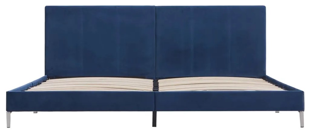 Estrutura de cama 180x200 cm tecido azul