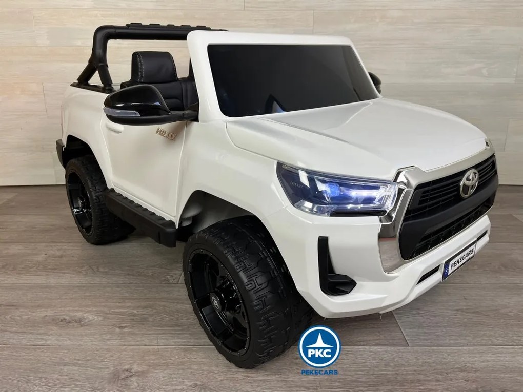 Carro eletrico crianças Toyota Hilux 12v 2.4G com Ecrã Tactil MP4 Branco