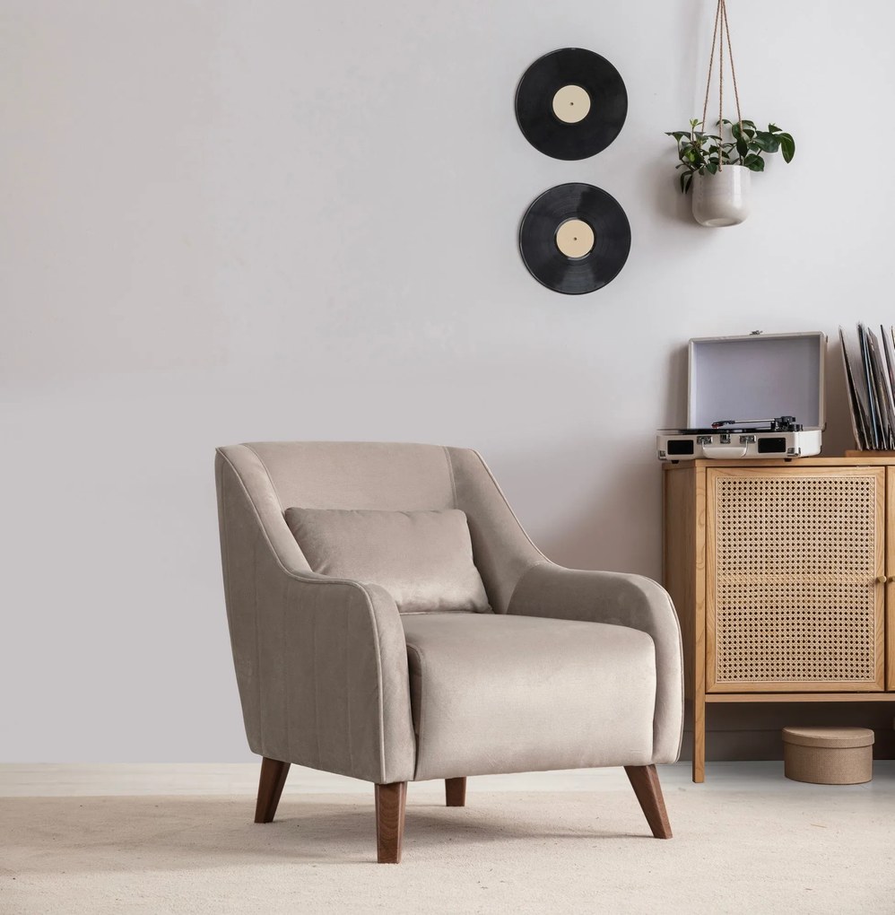 Cadeira Wing Buhara – Cinzento Claro – 60x81x72 cm
