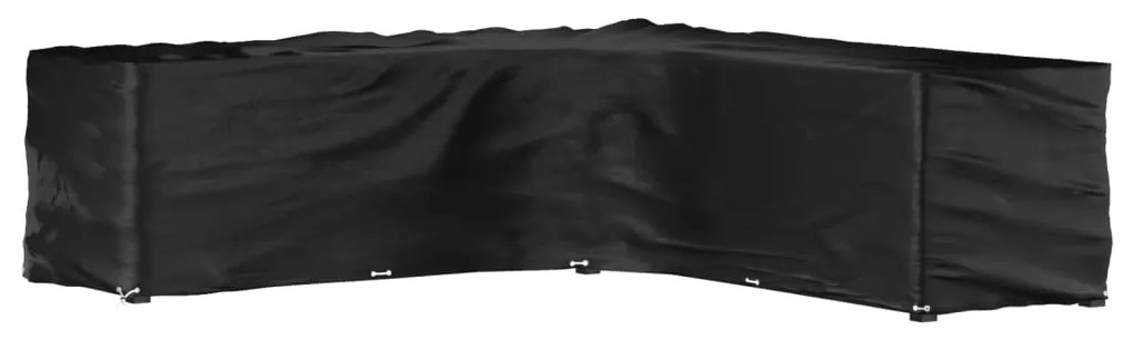 Capa em forma de L p/ mobília de jardim 20 ilhós 300x300x90 cm