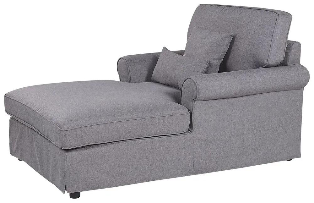 Sofá chaise-longue cinzento LANGRES Beliani