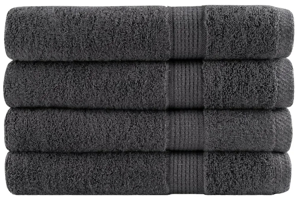 Toalhas premium SOLUND 4 pcs 100x200 cm 600 gsm antracite