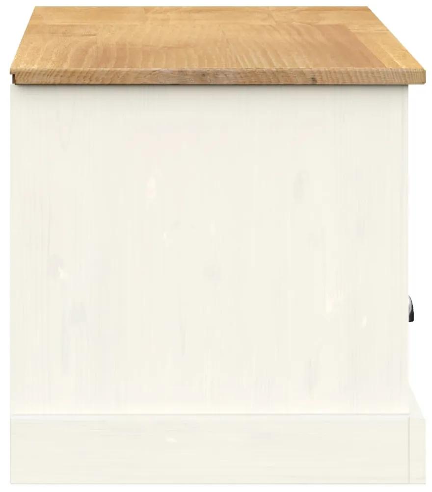 Móvel de TV VIGO 156x40x40 cm madeira de pinho maciça branco