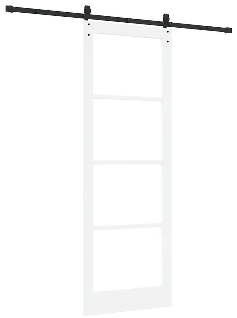 Porta Deslizante com Conjunto de Ferragens "ORKDAL" Branca 83x232 cm