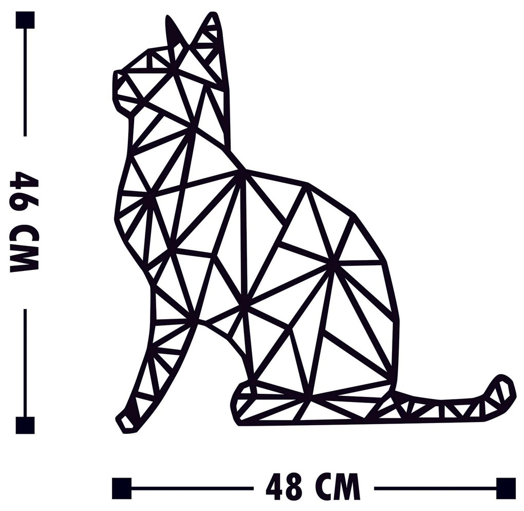 Acessório Decorativo de Parede Kedi – Preto – 35 x 46 cm