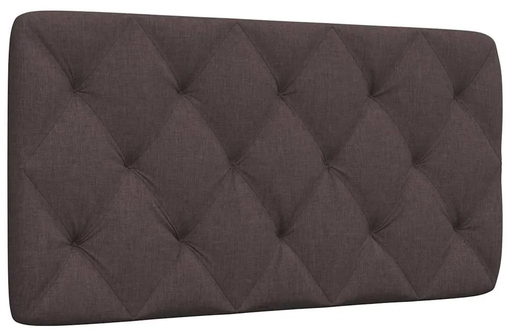 vidaXL Almofadão de cabeceira 100 cm tecido castanho-escuro