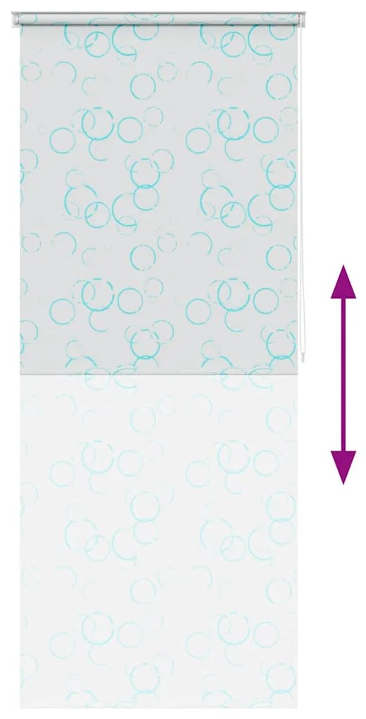 Estore de rolo para o duche 100x240 cm bolhas