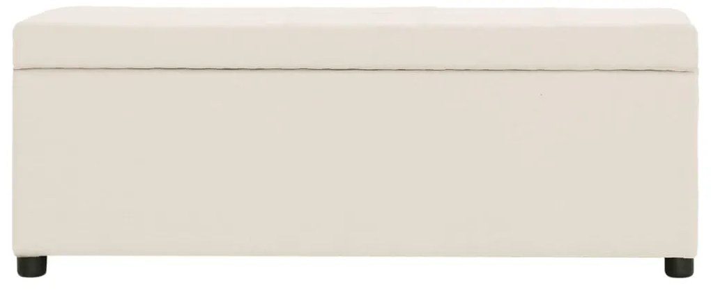 Banco c/ compartimento de arrumação 116 cm poliéster cor creme