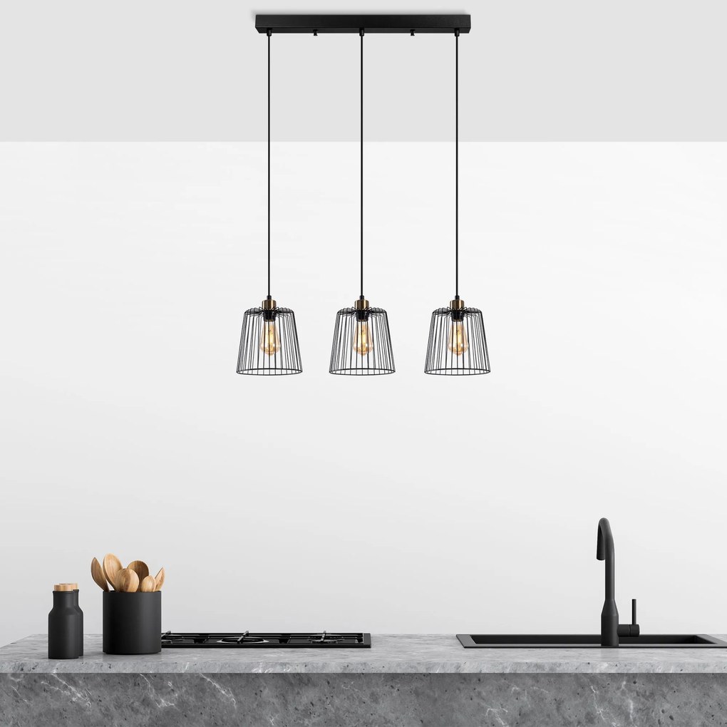 **** Candeeiro de Teto Pirlo – Preto Antigo – 68 x 16 x 114 cm
**
