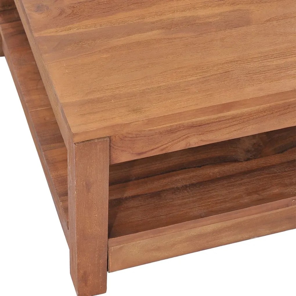 Mesa de centro 68x67x35 cm madeira de teca maciça