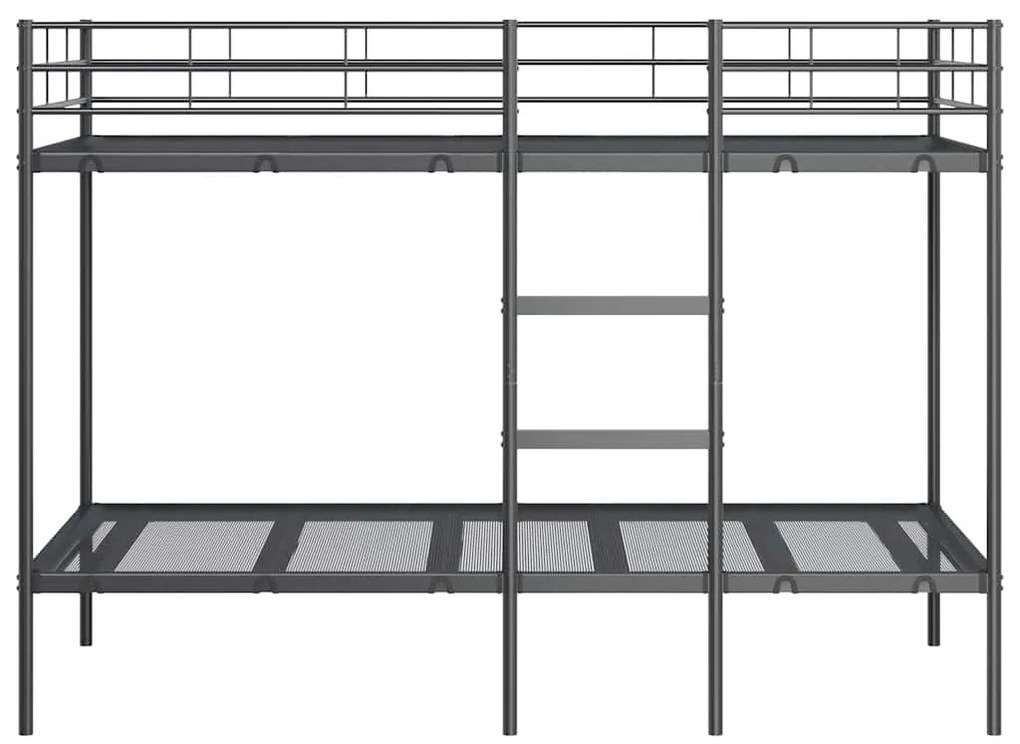 Beliche sem colchão 90x200 cm aço preto