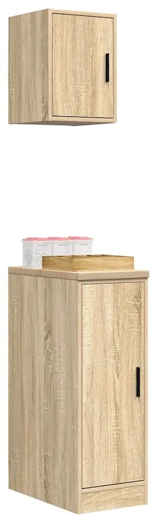Armários de garagem 2pcs derivados de madeira carvalho sonoma