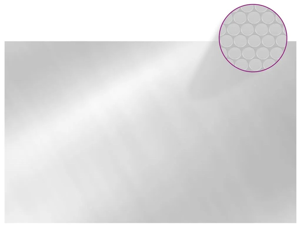 Película p/ piscina PE solar flutuante retangular 8x5m prateado