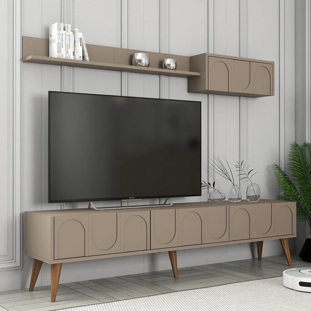 Móvel TV Lyon – Atlas Walnut – 180x44x35 cm