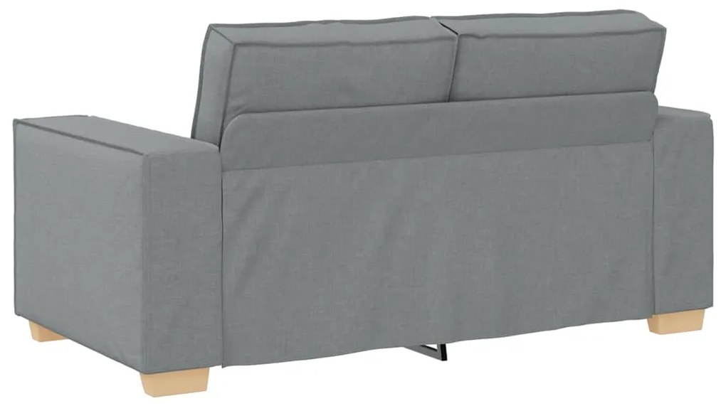 Sofá de 2 lugares cinza claro 120 cm tecido