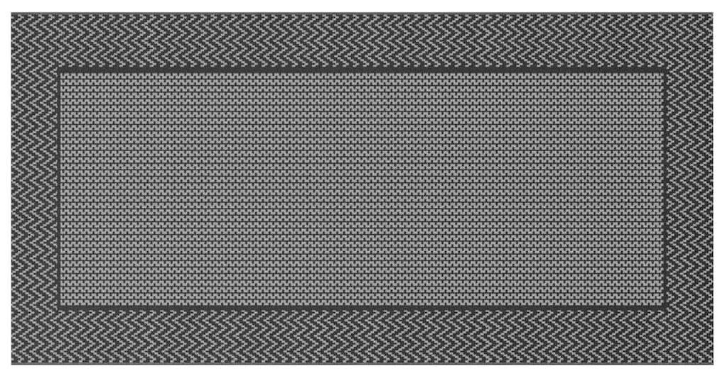 Tapete ao Ar Livre 'ARAKIL'Preto e Cinza 300x500 cm PP