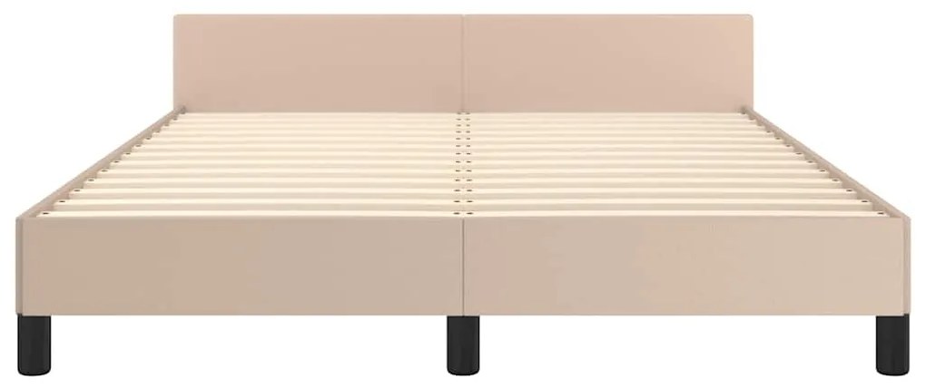 Estrutura cama c/ cabeceira sem colchão 140x190 cm cappuccino