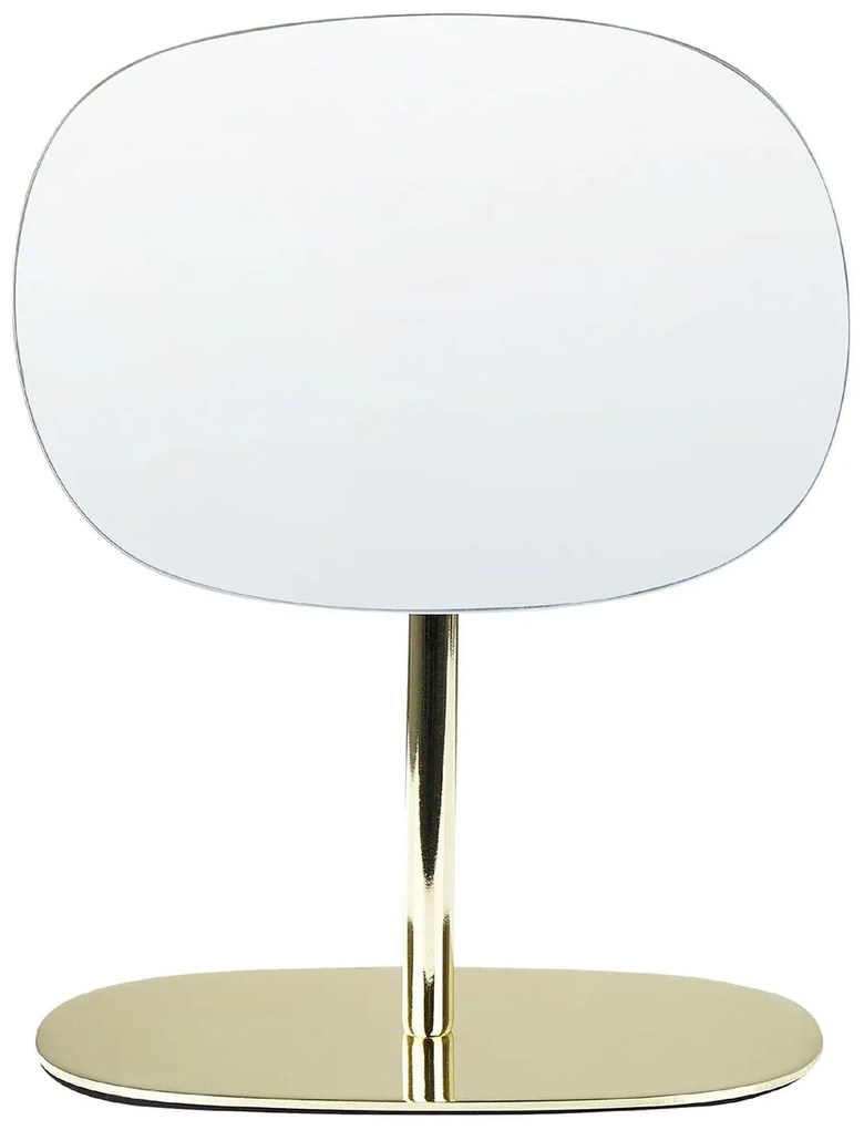 Espelho de maquilhagem dourado 20 x 14 cm CHARENTE Beliani