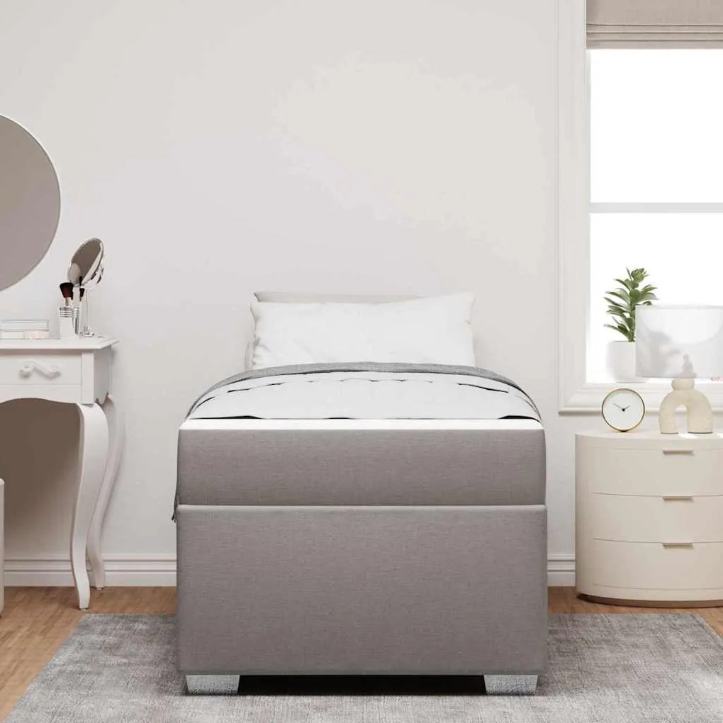 Estrutura da Cama Cinzento-acastanhado 90 x 190 cm tecido