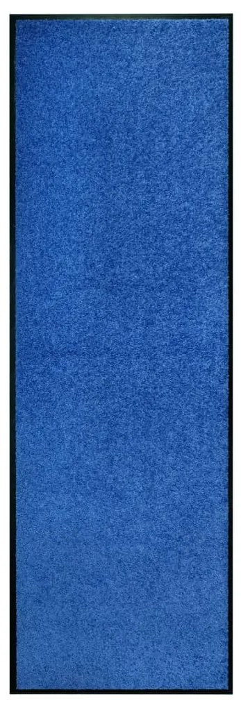 Tapete de porta lavável 60x180 cm azul