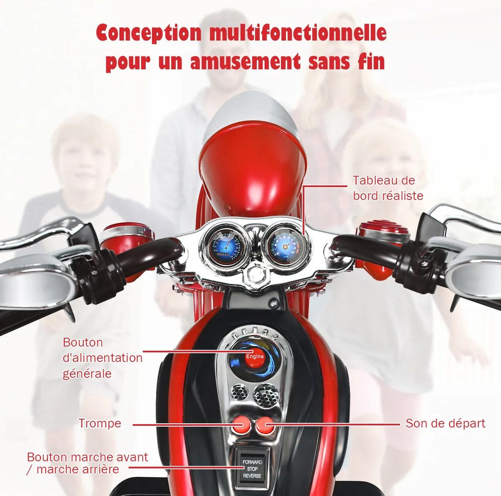 Motocicleta elétrica infantil chopper 3 km/h