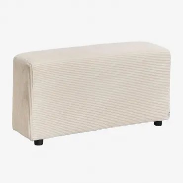 Apoio De Braço Baixo Esquerdo (↑55 Cm) Para Sofá Modular Bruna Bombazina Crema Linho - Sklum