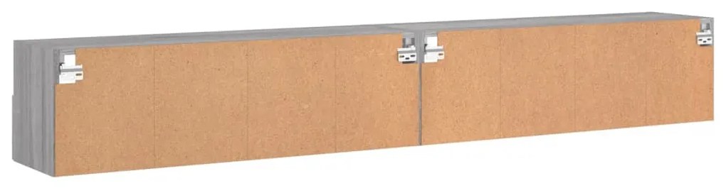 Móveis parede TV 2pcs 100x30x30 cm deriv. madeira cinza sonoma