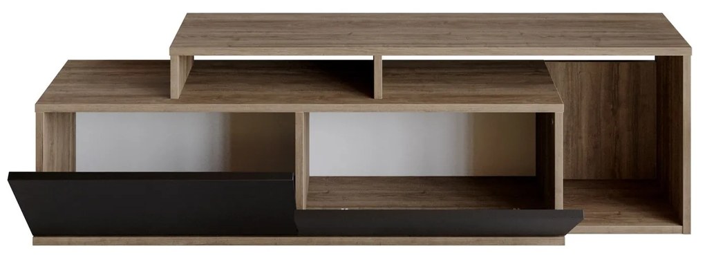 Móvel de TV Nexera - 149,8x42,9x35,3 cm - Nogueira e Preto - Design Mo