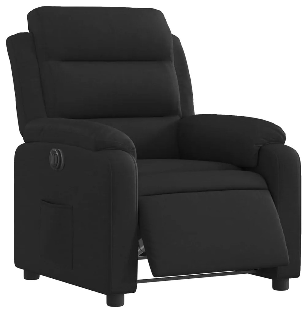 Poltrona elétrica reclinável tecido preto