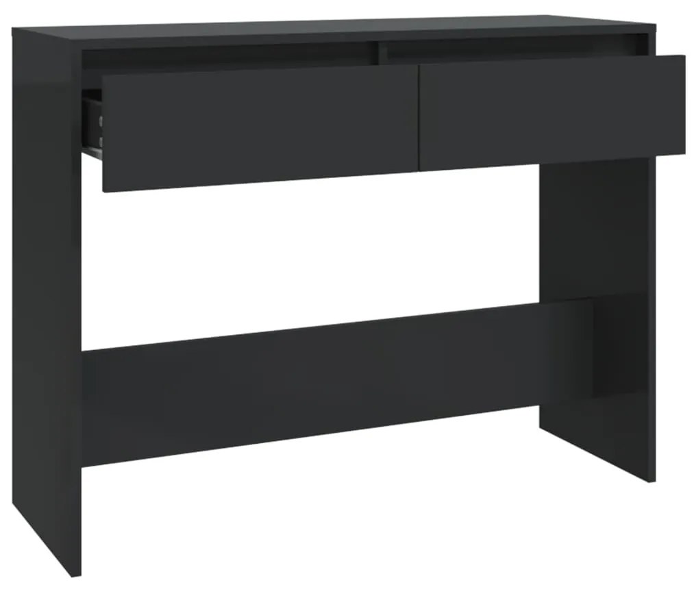 Mesa consola 100x35x76,5 cm derivados madeira preto